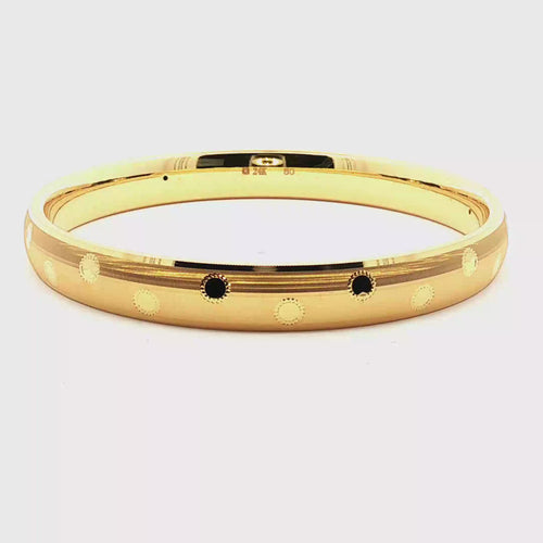 24k Gold Bracelet Circle Accented