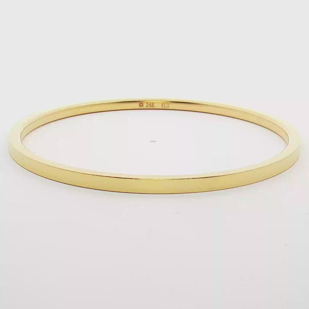 24k Gold Matte Polished Bracelet