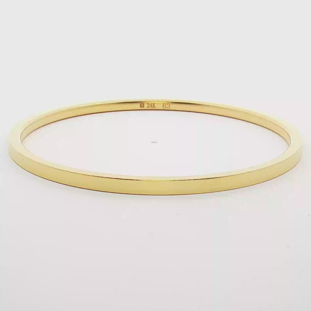 24k Gold Matte Polished Bracelet