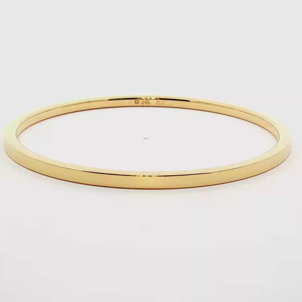 24k Gold Bracelet Shiny Polished