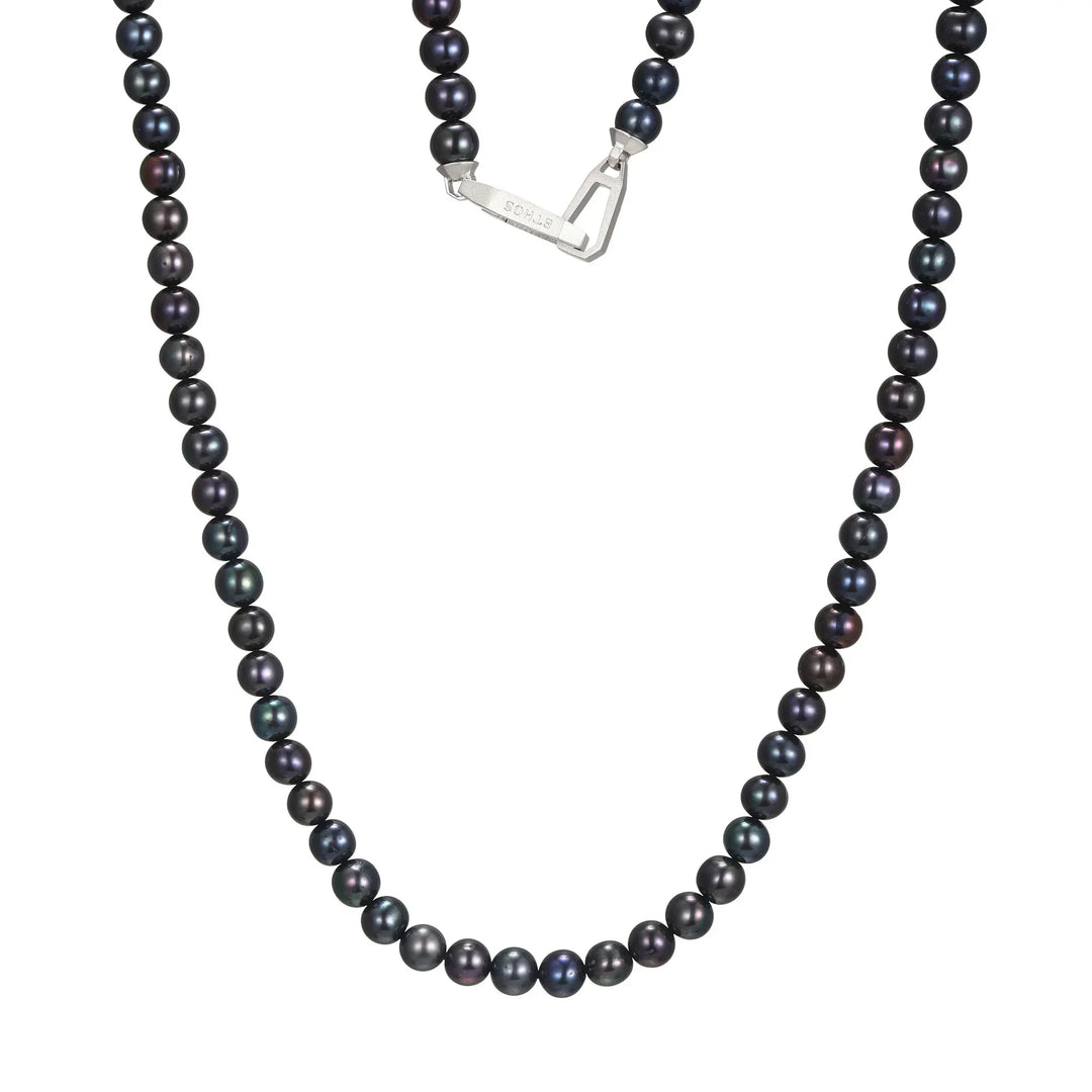 Basic Genuine Black Pearl Necklace