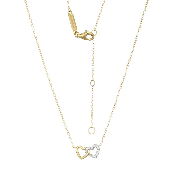 Gold Open Twin Heart Necklace