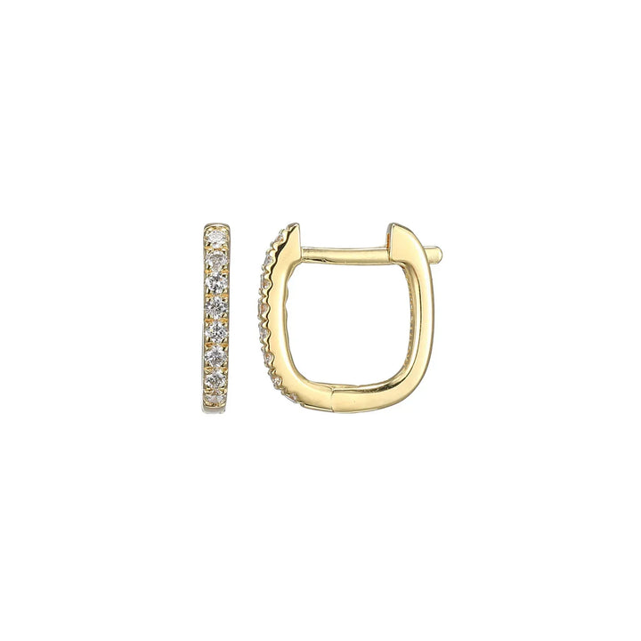 Gold Cushion Hoop Earrings