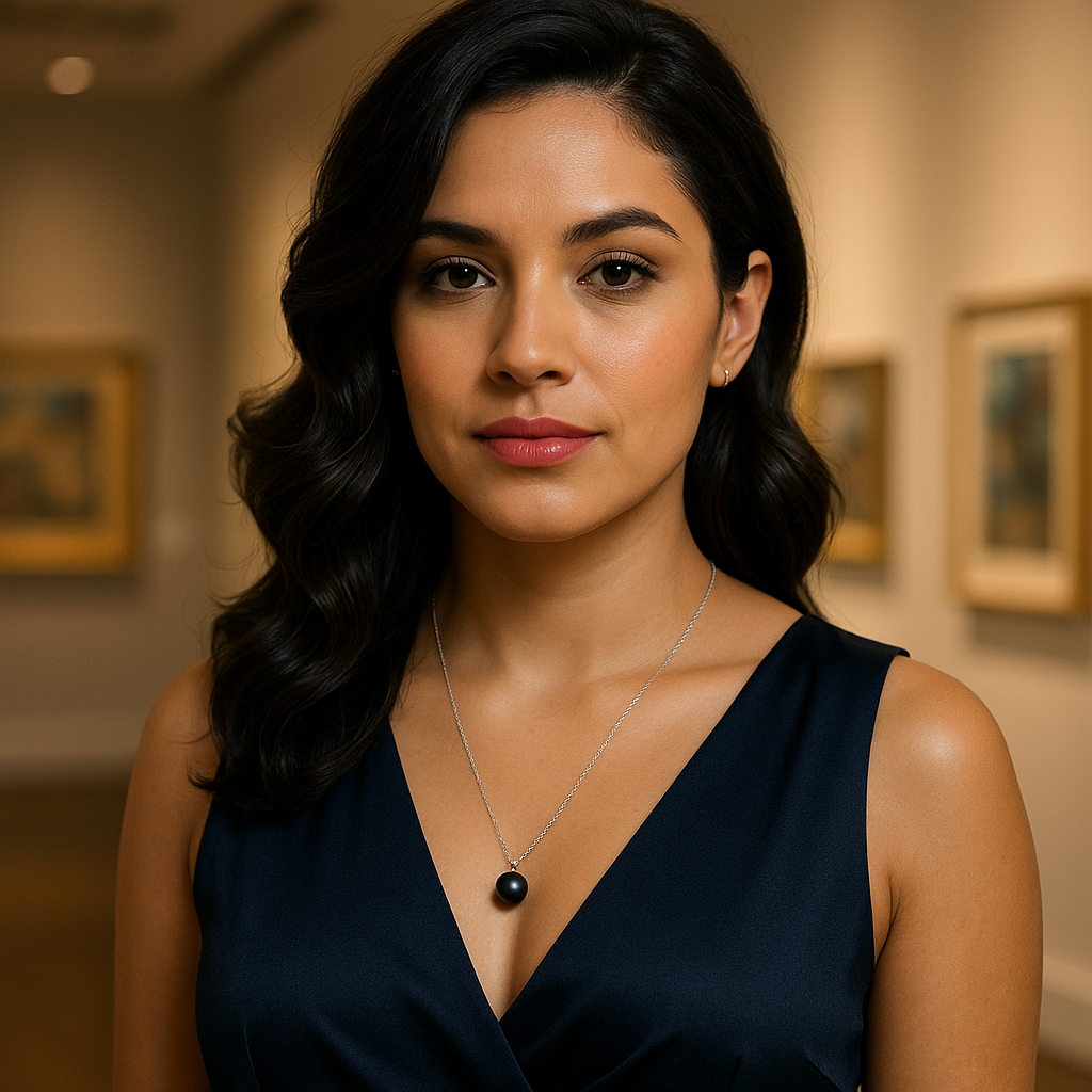 Black Tahitian Pearl Necklace in 14K White Gold