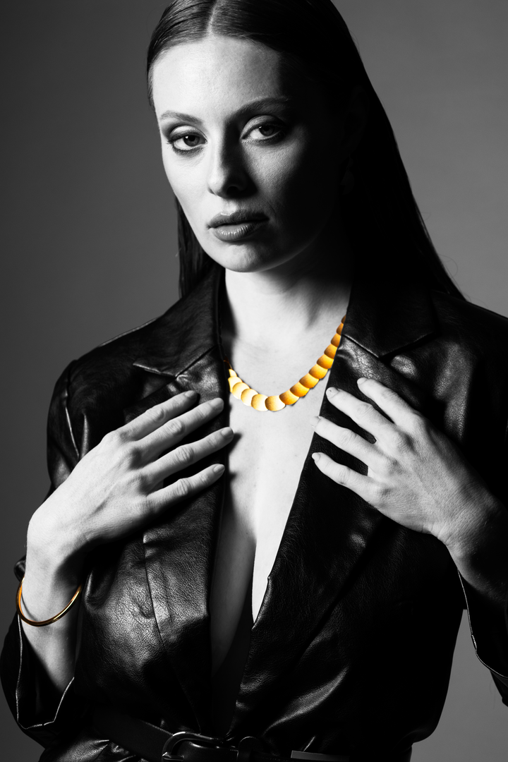 18in 24k Gold Disc Link Chain Necklace